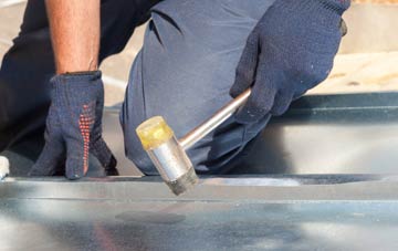 Chequerbent metal flat roofing repairs